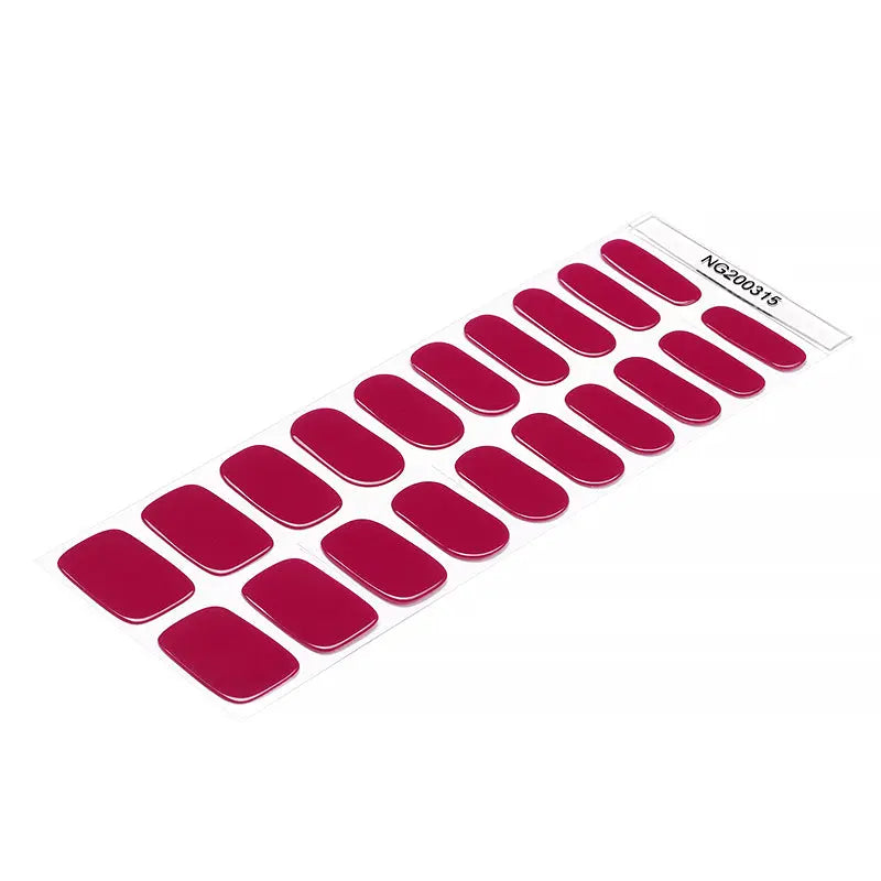 Berry Red UV Gel Nails