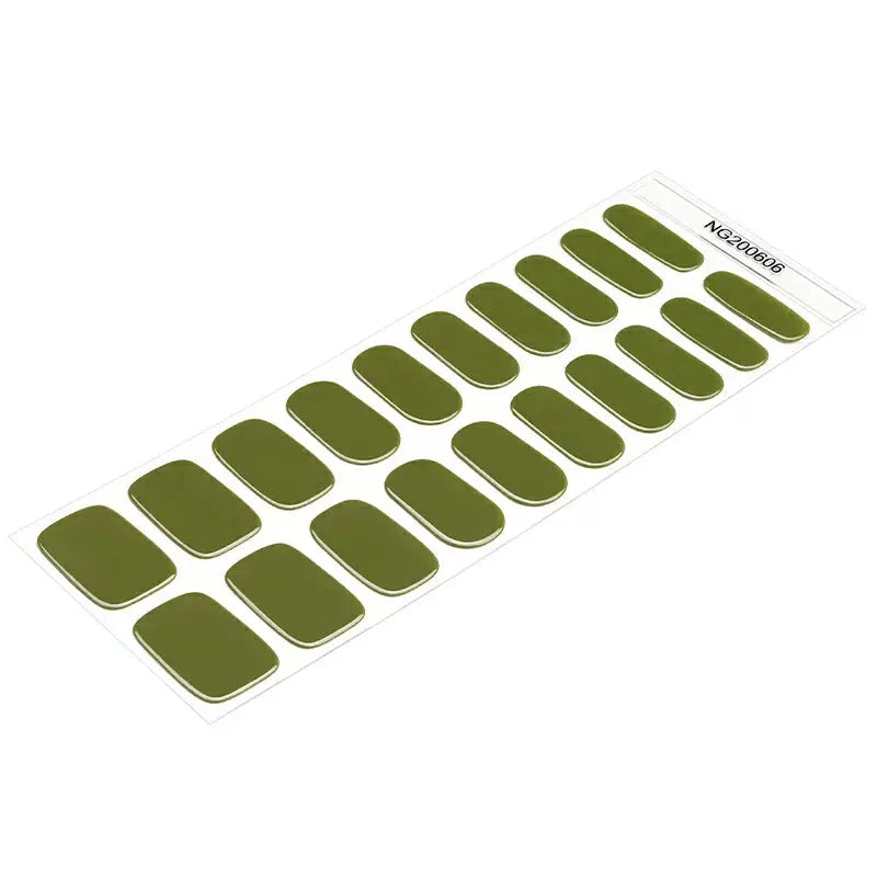 Olive green Gel Nails