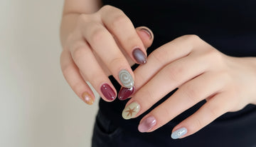 Cosmic Swirl Gel Nails