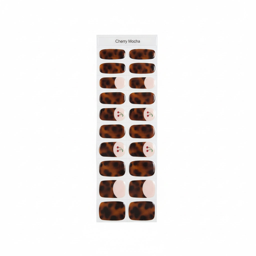 Cherry Mocha UV Gel Nail Strips