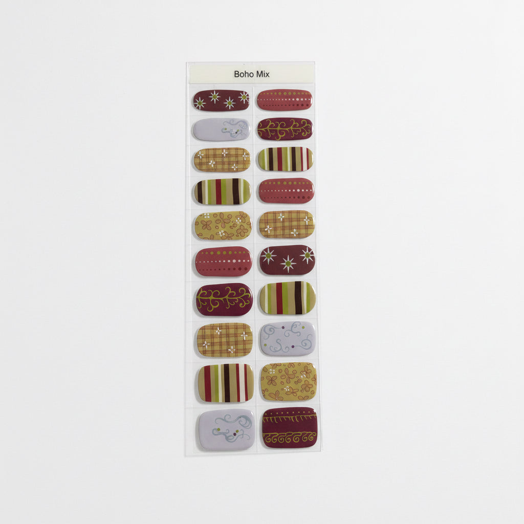 Junio: Boho Mix Uñas de gel UV 