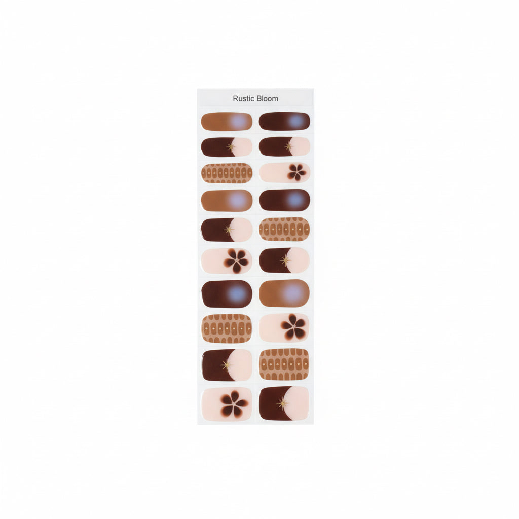 Rustic bloom UV Gel Nail Strips