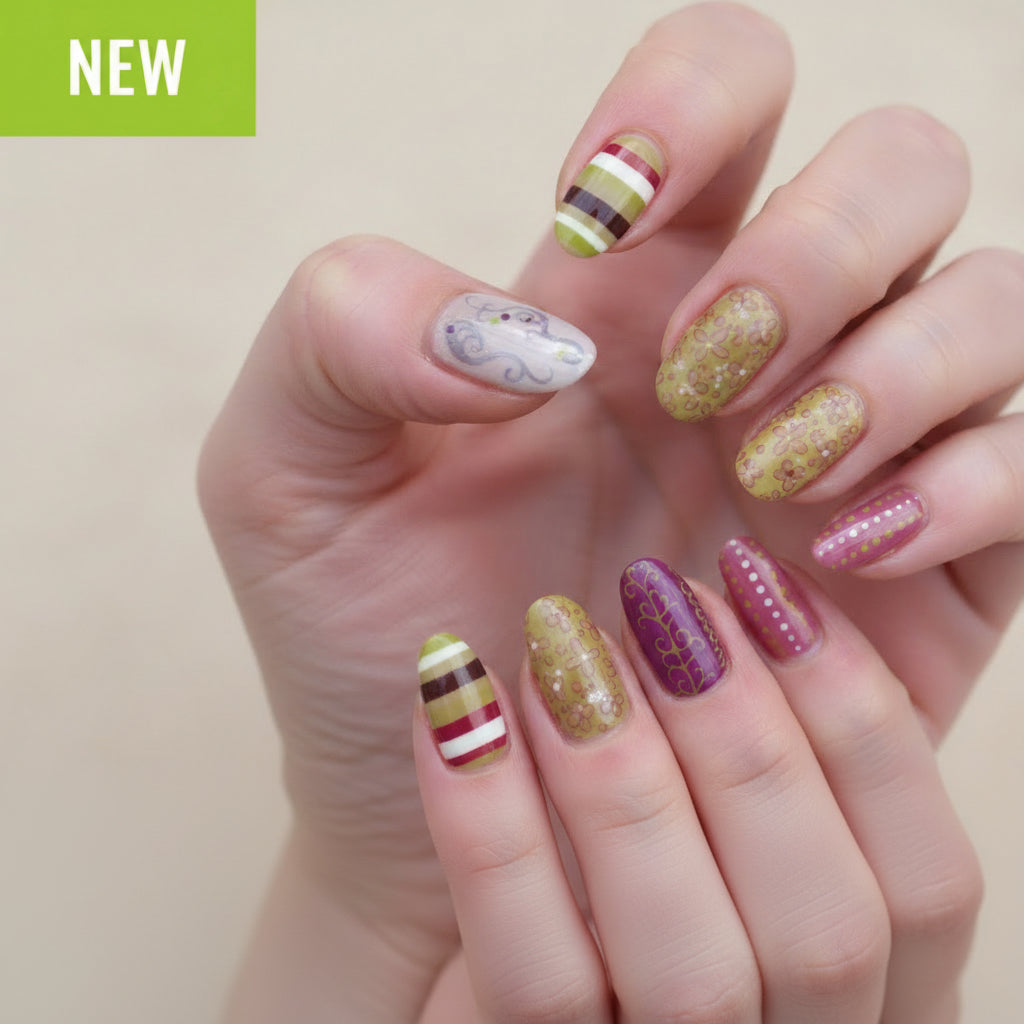Junio: Boho Mix Uñas de gel UV 