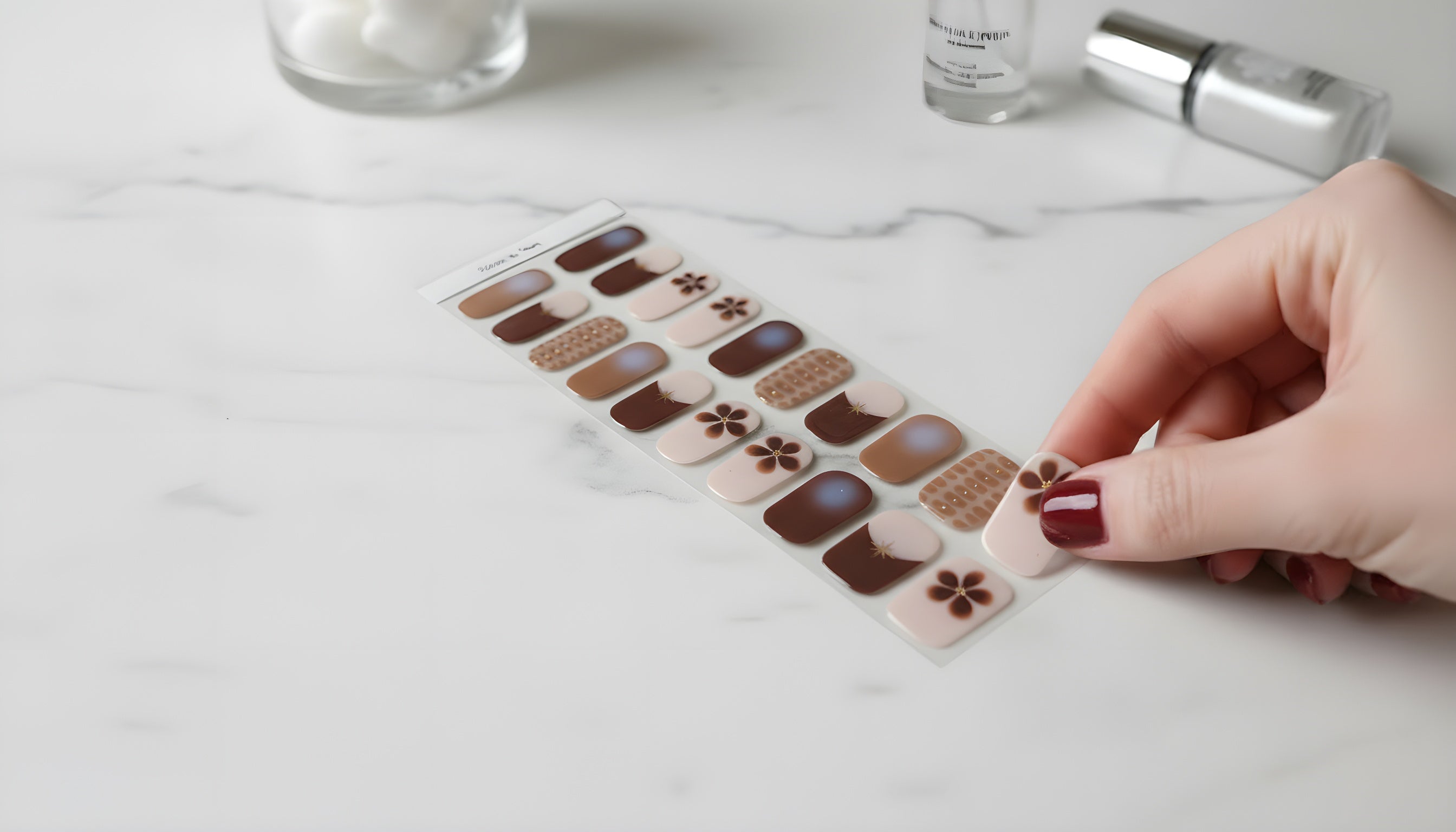 Rustic bloom Gel Nails