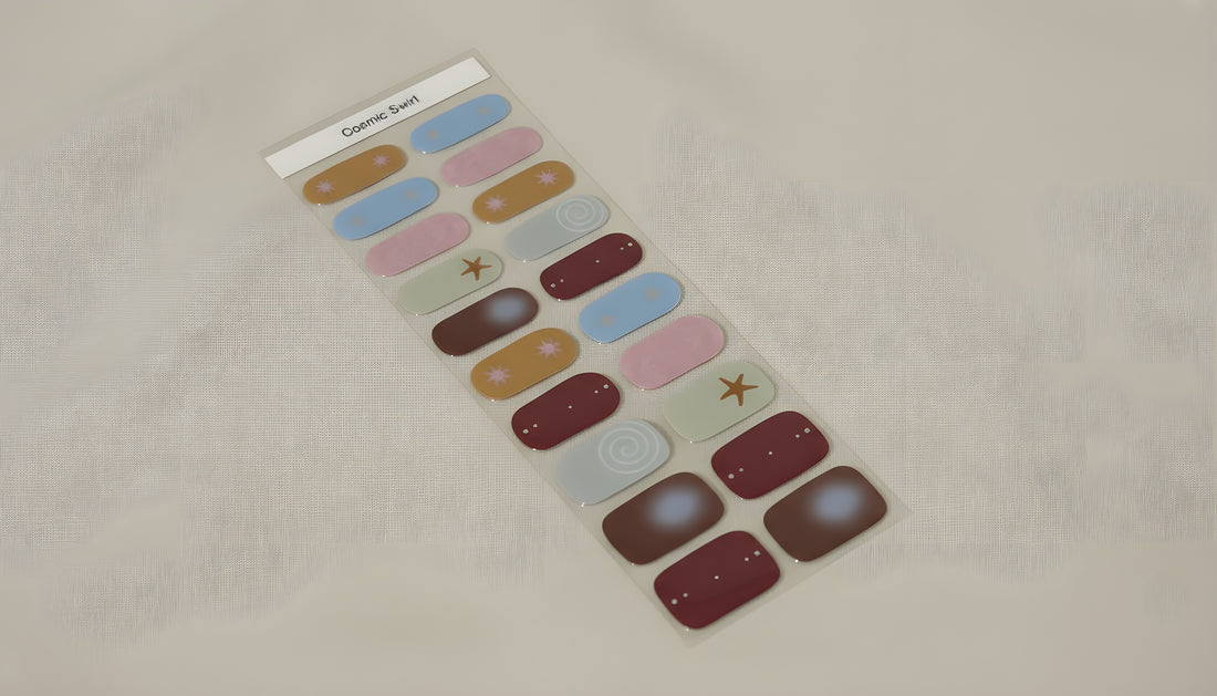 Cosmic Swirl Gel Nails